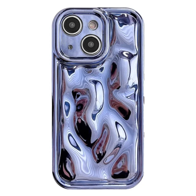 For iPhone 15 Case Electroplated Meteorite Texture Soft TPU Phone Cover
