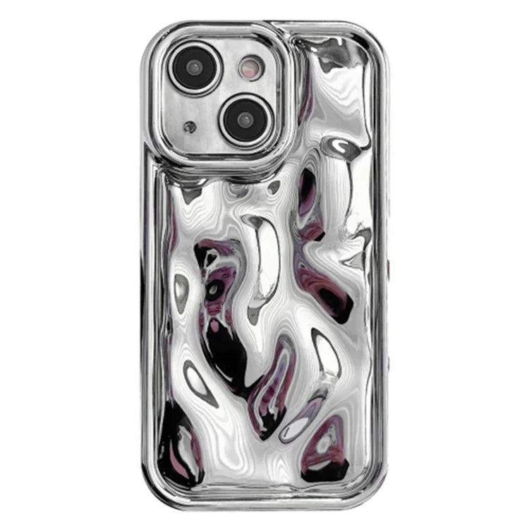 For iPhone 15 Case Electroplated Meteorite Texture Soft TPU Phone Cover