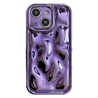 For iPhone 15 Case Electroplated Meteorite Texture Soft TPU Phone Cover