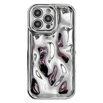 For iPhone 15 Pro Max Case Anti-scratch Electroplated Meteorite Texture TPU Phone Cover