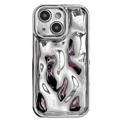 For iPhone 15 Plus Case Electroplated TPU Shell Meteorite Texture Phone Cover