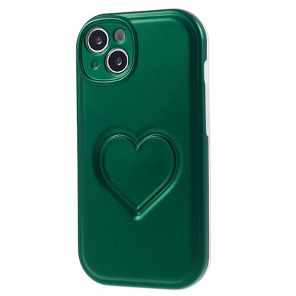 IMD TPU Case for iPhone 13 Cover with 3D Effect Love Heart
