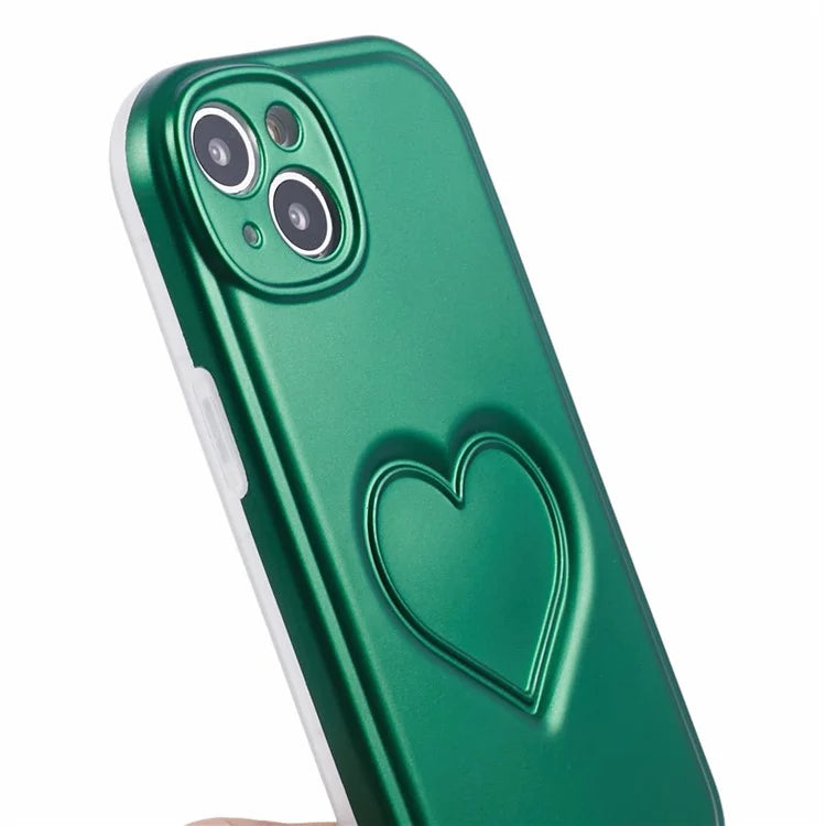 IMD TPU Case for iPhone 13 Cover with 3D Effect Love Heart