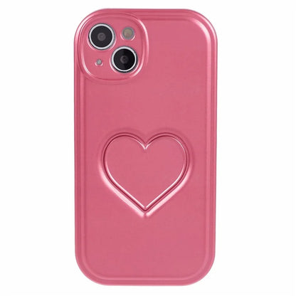 IMD TPU Case for iPhone 13 Cover with 3D Effect Love Heart