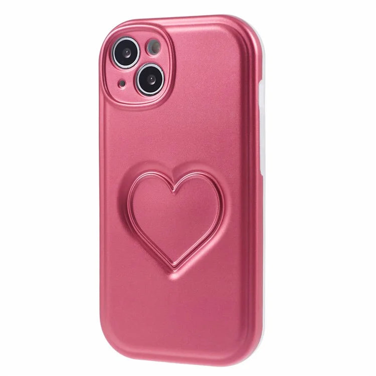 IMD TPU Case for iPhone 13 Cover with 3D Effect Love Heart