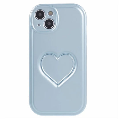 IMD TPU Case for iPhone 13 Cover with 3D Effect Love Heart