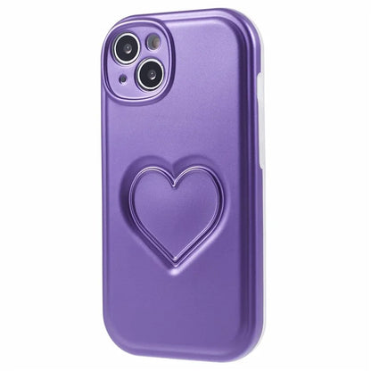 IMD TPU Case for iPhone 13 Cover with 3D Effect Love Heart