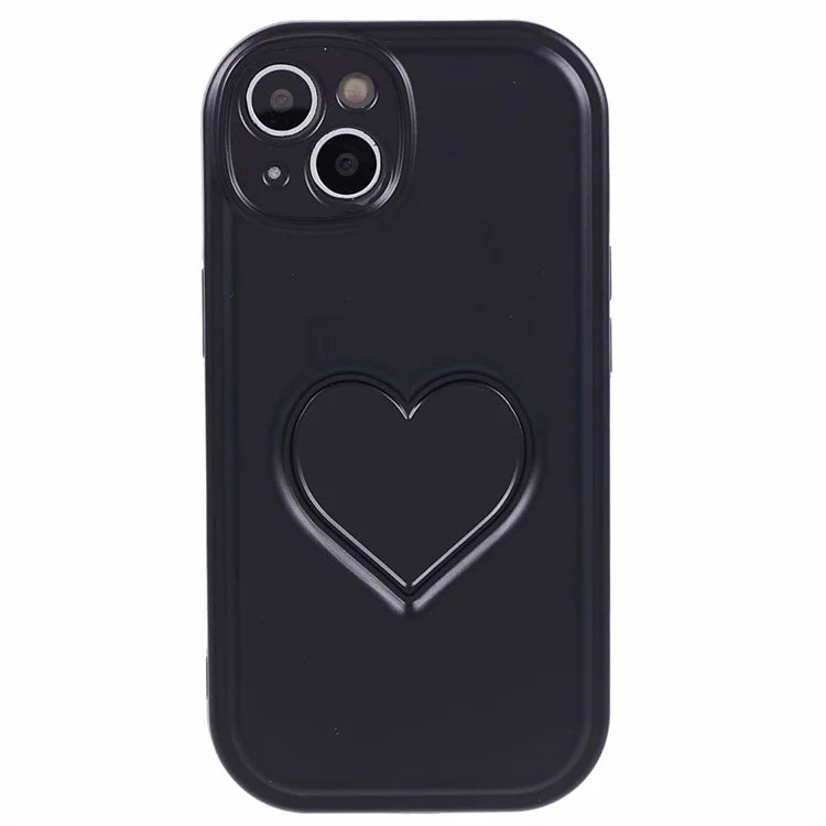 IMD TPU Case for iPhone 13 Cover with 3D Effect Love Heart