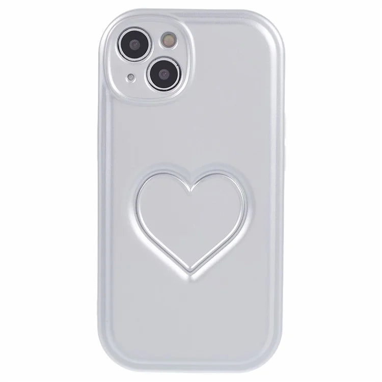 IMD TPU Case for iPhone 13 Cover with 3D Effect Love Heart