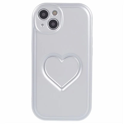 IMD TPU Case for iPhone 13 Cover with 3D Effect Love Heart