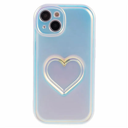 IMD TPU Case for iPhone 13 Cover with 3D Effect Love Heart
