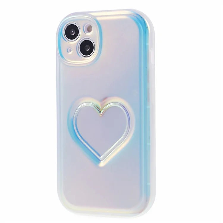 IMD TPU Case for iPhone 13 Cover with 3D Effect Love Heart