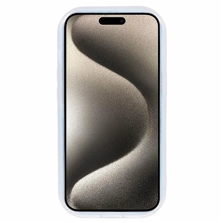 For iPhone 15 Pro TPU Case 3D Heart Shape IMD Protective Phone Cover