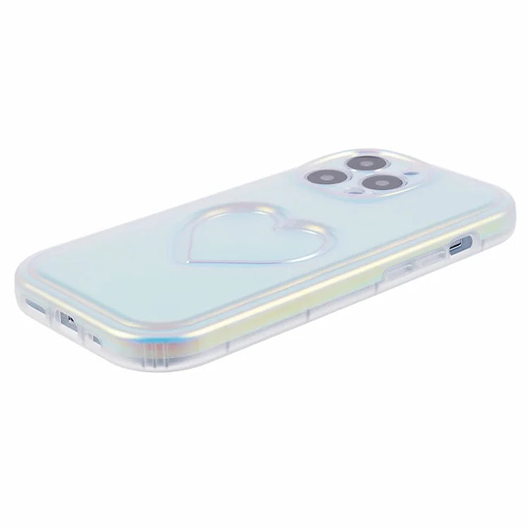 For iPhone 15 Pro TPU Case 3D Heart Shape IMD Protective Phone Cover