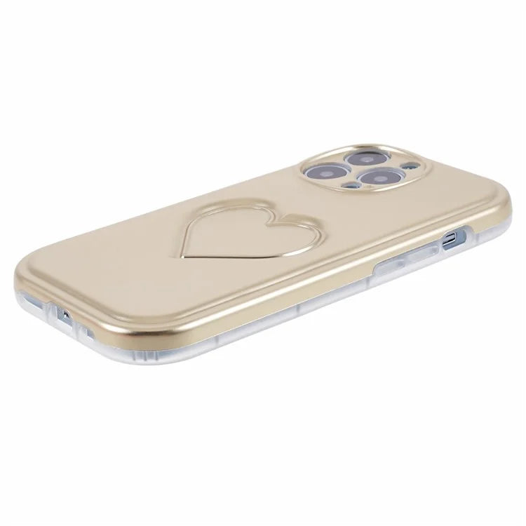 For iPhone 15 Pro TPU Case 3D Heart Shape IMD Protective Phone Cover