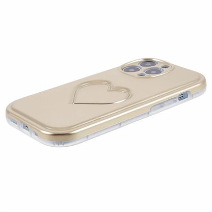 For iPhone 15 Pro TPU Case 3D Heart Shape IMD Protective Phone Cover