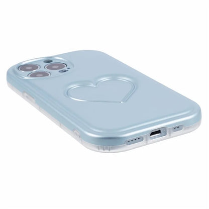 For iPhone 15 Pro TPU Case 3D Heart Shape IMD Protective Phone Cover