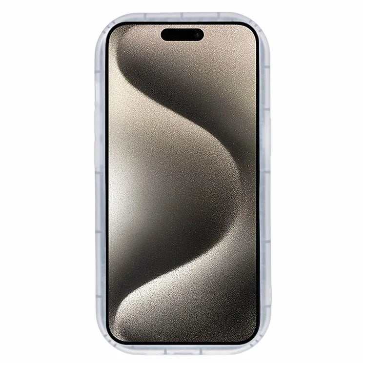 For iPhone 15 Pro TPU Case 3D Heart Shape IMD Protective Phone Cover