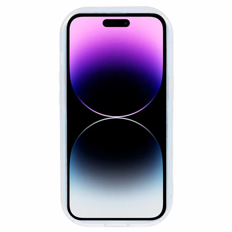 For iPhone 14 Pro Max Case IMD TPU Cover with 3D Effect Love Heart