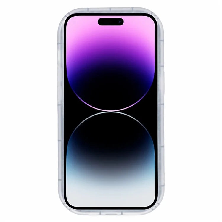 For iPhone 14 Pro Max Case IMD TPU Cover with 3D Effect Love Heart