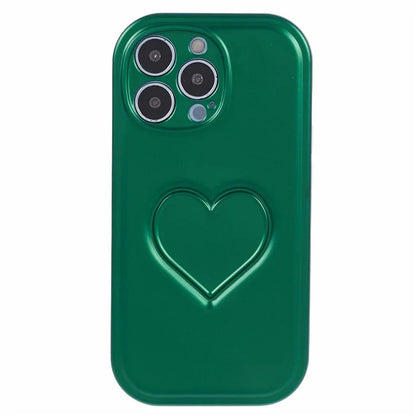 For iPhone 14 Pro Max Case IMD TPU Cover with 3D Effect Love Heart