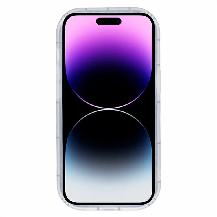 For iPhone 14 Pro Max Case IMD TPU Cover with 3D Effect Love Heart