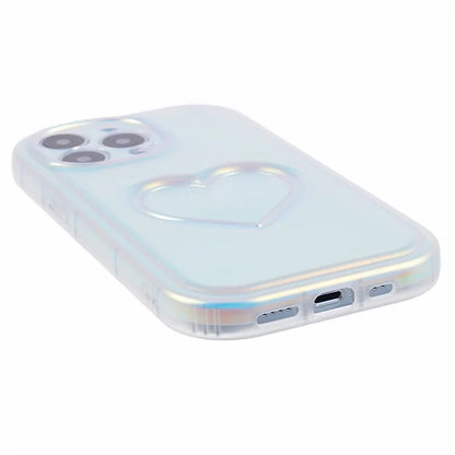 For iPhone 13 Pro TPU Case 3D Effect Heart Shape IMD Phone Cover