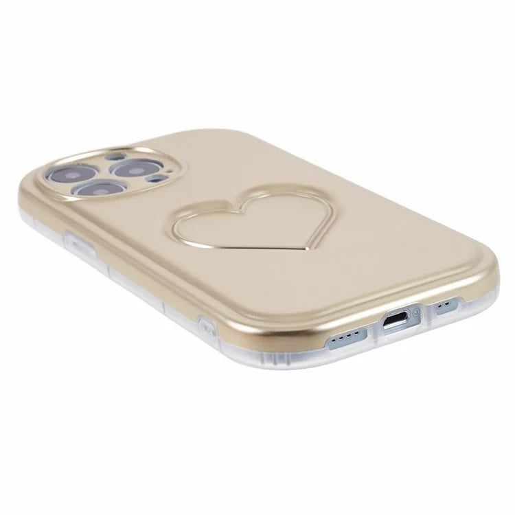 For iPhone 13 Pro TPU Case 3D Effect Heart Shape IMD Phone Cover