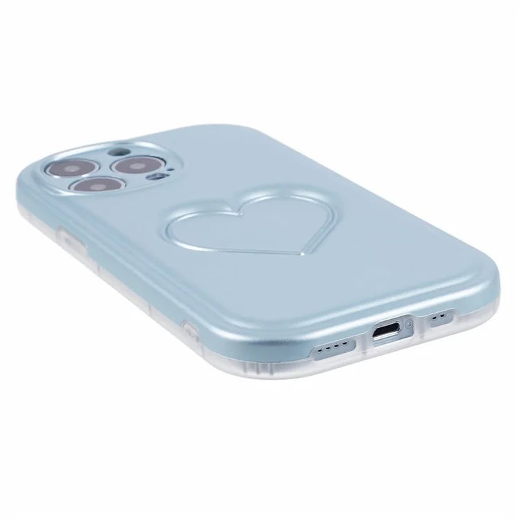 For iPhone 13 Pro TPU Case 3D Effect Heart Shape IMD Phone Cover