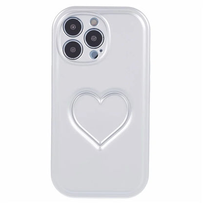 For iPhone 13 Pro TPU Case 3D Effect Heart Shape IMD Phone Cover