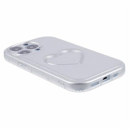 For iPhone 13 Pro TPU Case 3D Effect Heart Shape IMD Phone Cover