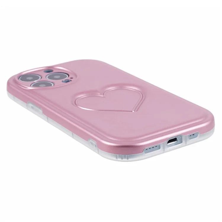 For iPhone 13 Pro TPU Case 3D Effect Heart Shape IMD Phone Cover