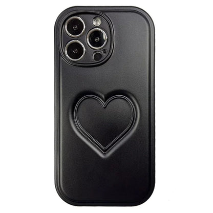 For iPhone 13 Pro TPU Case 3D Effect Heart Shape IMD Phone Cover