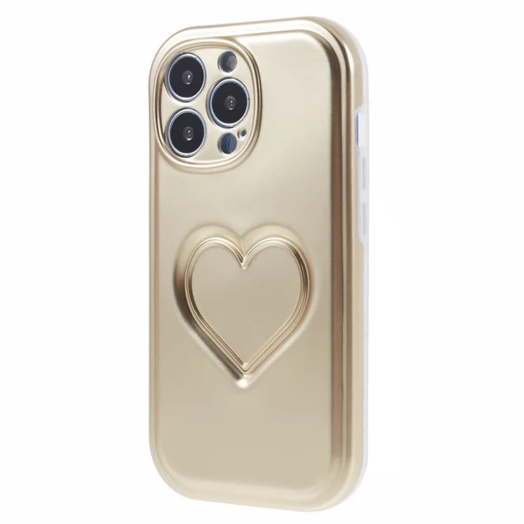 For iPhone 13 Pro TPU Case 3D Effect Heart Shape IMD Phone Cover