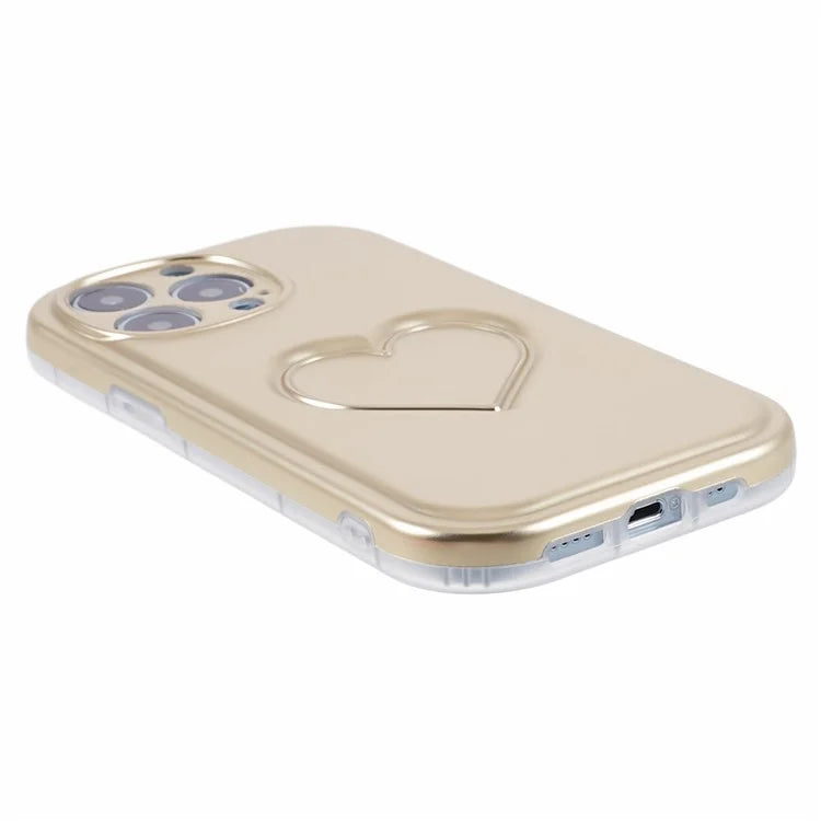 For iPhone 13 Pro TPU Case 3D Effect Heart Shape IMD Phone Cover