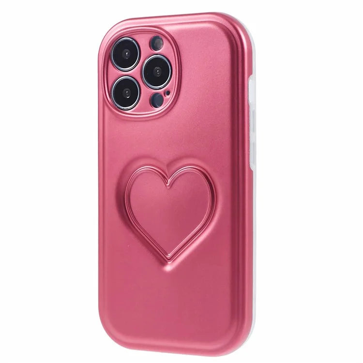 For iPhone 13 Pro TPU Case 3D Effect Heart Shape IMD Phone Cover