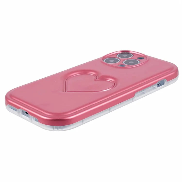 For iPhone 13 Pro TPU Case 3D Effect Heart Shape IMD Phone Cover