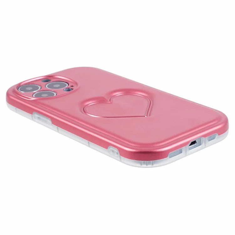 For iPhone 13 Pro TPU Case 3D Effect Heart Shape IMD Phone Cover