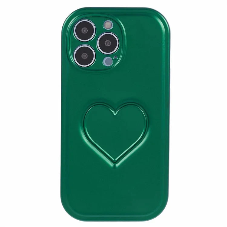 For iPhone 13 Pro TPU Case 3D Effect Heart Shape IMD Phone Cover