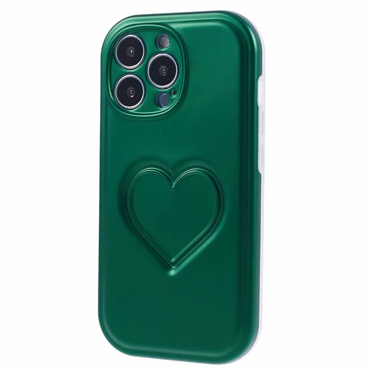 For iPhone 13 Pro TPU Case 3D Effect Heart Shape IMD Phone Cover