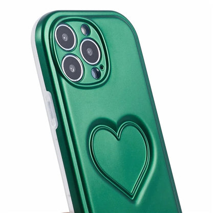 For iPhone 13 Pro TPU Case 3D Effect Heart Shape IMD Phone Cover