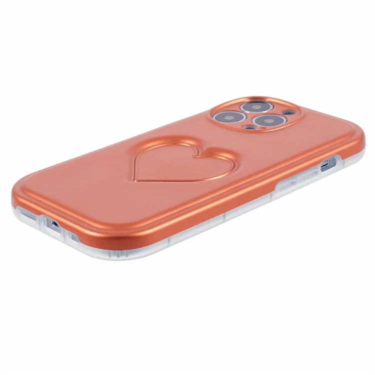 For iPhone 13 Pro TPU Case 3D Effect Heart Shape IMD Phone Cover