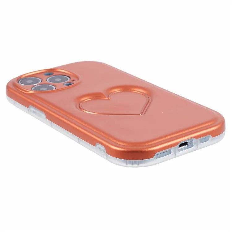 For iPhone 13 Pro TPU Case 3D Effect Heart Shape IMD Phone Cover