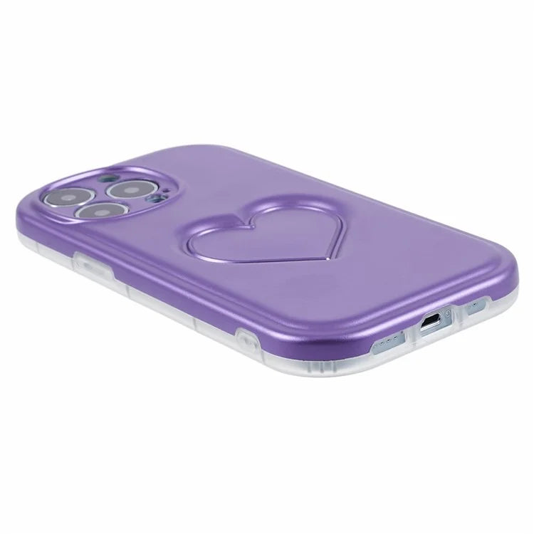 For iPhone 13 Pro TPU Case 3D Effect Heart Shape IMD Phone Cover