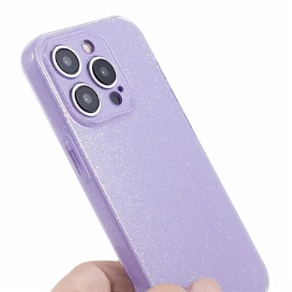 For iPhone 14 Pro Max Case Jelly TPU Glittery Anti-scratch Phone Back Cover