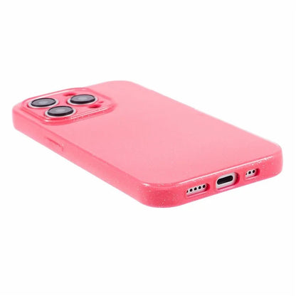 For iPhone 14 Pro Max Case Jelly TPU Glittery Anti-scratch Phone Back Cover