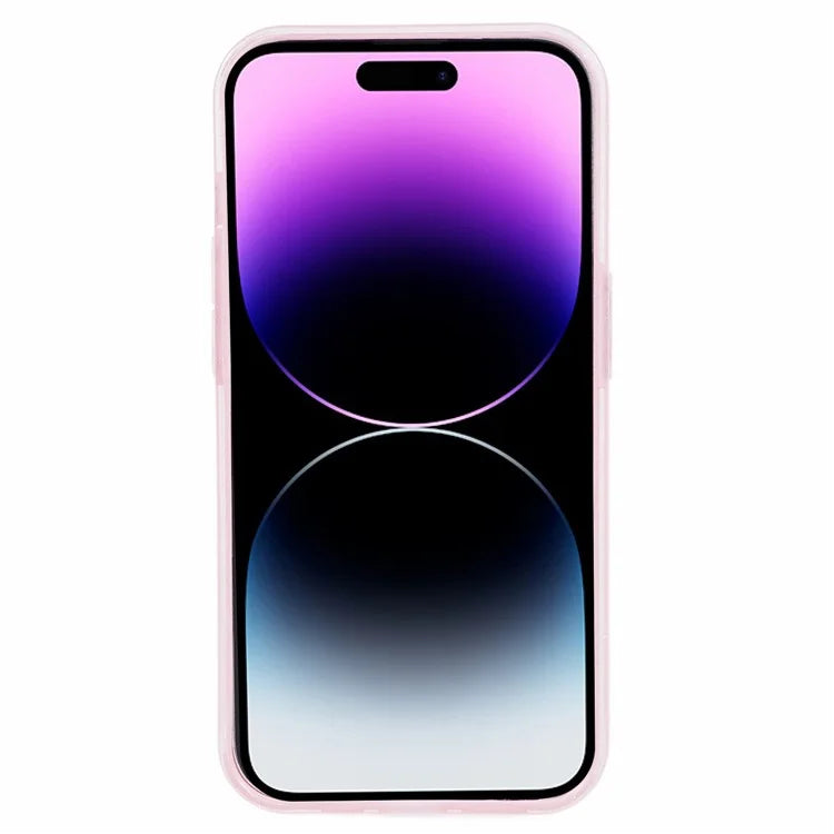 For iPhone 14 Pro Max Case Jelly TPU Glittery Anti-scratch Phone Back Cover