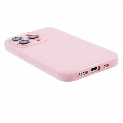 For iPhone 14 Pro Max Case Jelly TPU Glittery Anti-scratch Phone Back Cover