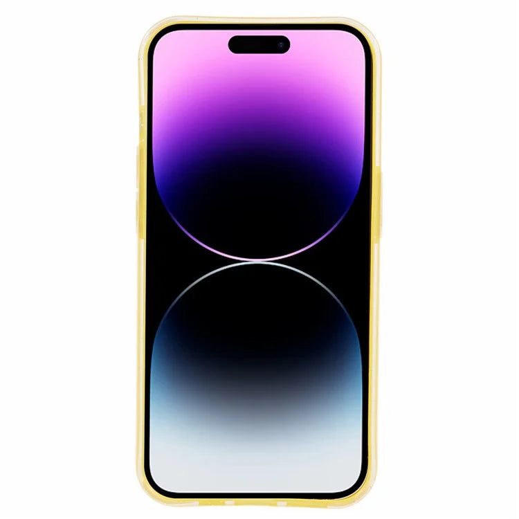 For iPhone 14 Pro Max Case Jelly TPU Glittery Anti-scratch Phone Back Cover