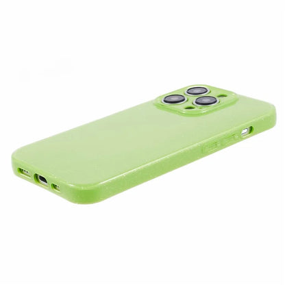 For iPhone 14 Pro Max Case Jelly TPU Glittery Anti-scratch Phone Back Cover